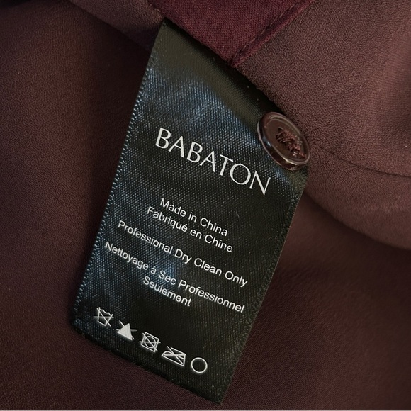 Babaton Deep Burgundy Long Sleeve Dress Size XS - Picture 6 of 12